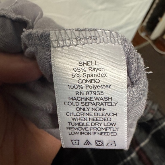 LOGO Lori Goldstein Open Front Vest Chiffon Trim Stretch Knit Sleeveless Gray XL - Picture 4 of 4